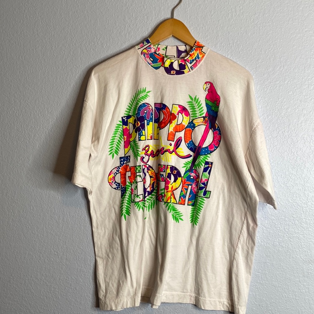 Vintage neon colored graphic oversized tee Brazil graphic - Picture 2 of 7